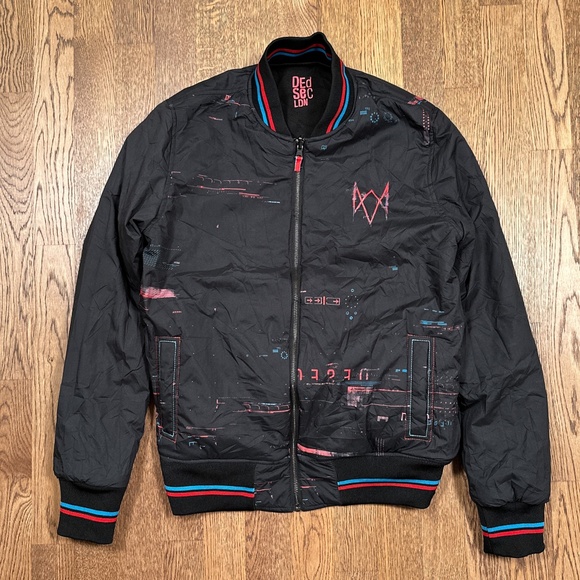 Ubisoft Watch Dogs 2 Video Game DedSec London Reversible Bomber Jacket Mens S - Picture 3 of 12